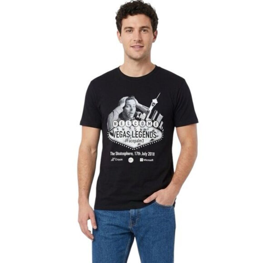 Men's Black T Shirt Sz Large Welcomes To Las Vegas Vacation Travel Souvenir